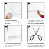 2 Pack 60cm Shower Door Seal Strip Transparent Glass Shower Screen Bottom Seal for 4–6mm