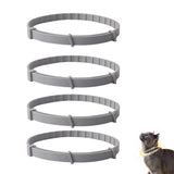 4 Pack Adjustable Pet Collar 63cm Water-Resistant Tick Prevention for Small Dogs and Cats