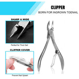 7Pcs Set Stainless Steel Pedicure Tools Ingrown Toenail Tools Kit