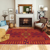 Retro Persian Printed Floor Mat Living Room Mat Red