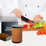 Adjustable Angle Rolling Knife Sharpener Set Brown