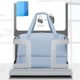 37L Women Fitness Travel Bag Waterproof USB Charging Carry-On Overnight Sky Blue