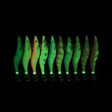 10PCS Glow Squid Jigs Lures Saltwater Cuttlefish Fishing