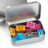 6PCS Metal Hinged Tin Box Container Portable Small Storage Container Case Medium