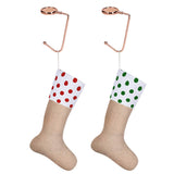 4 PCS 30mm Metal Straight Hooks for Christmas Stockings and Bags Rose Gold