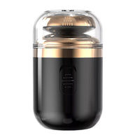 2-in-1 Electric Shaver for Men Mini Beard Nose Hair Razor Rechargeable Pocket Capsule Razor Black