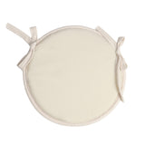 2 PCS 30CM Round Sponge Chair Cushions with Ties for Stools Beige