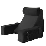 Adjustable Detachable Backrest Reading Pillow for Bed Sitting Black