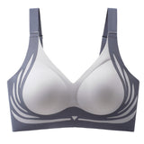 Wireless Push-Up Bra for Women Adjustable Full Coverage Bra Grey