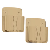 2 PCS No Drill Wall Phone Holder Clear Phone Stand for Home Brown