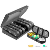Weekly Pill Box Organizer 7-Day Tablet Storage Dispenser with Large Side Openings Style 2
