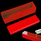 2Pcs 20-Slot Coin Slab Storage Boxes with Snap Lid Plastic Coin Holder Organizer for NGC PCGS Coin Slabs Red