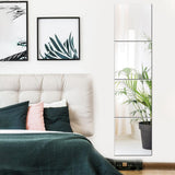 4Pcs Acrylic Mirror Wall Stickers 30x30cm Self-Adhesive Decorative Mirrors for Bedroom Living Room