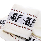 Set of 3Pcs Quick Absorbent Towels Soft Bamboo Fiber Home Bath Towel Washcloth Hand Towels White