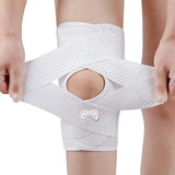 Pair of Adjustable Knee Brace Breathable Knee Support Pads for Workout Sports White