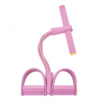 Portable Pedal Ankle Resistance Band Body Exercise Equipment Pink