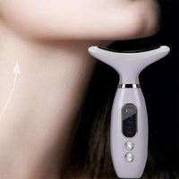 Facial Massager for Face and Neck with LED and Vibration Violet