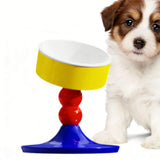 Adjustable Elevated Cat Bowl Ceramic Anti-Tip Pet Feeder Blue