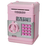 Electronic ATM Piggy Bank with Password Lock for Coins – Money Saving Box Toy Gift Light Pink