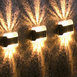 8 Pcs LED Solar Wall Lights Solar Porch Light for Garden Fence Pathway Warm Light