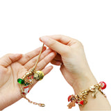 24 DAYS Christmas Advent Countdown Calendar Bracelets Set DIY Charm Bracelet Making Kit Style 1