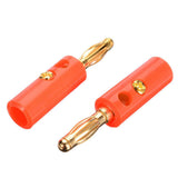 40 PCS Connector 4mm Gold Plated Banana Audio Speaker Plugs for Audio Red