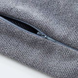 120x50cm Microfibre Towel Quick Dry Gym with Pocket and Silicone Base Grey