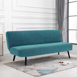 Stretch Armless Cover Sofa Bed Slipcover Protector Elastic Futon Protector Green