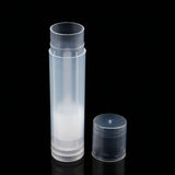 100 PCS Empty lipstick Plastic Lip Balm Container Tubes Caps 5g DIY Balm Transparent