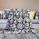 DIY Coloring Blanket Washable Color-In Throw Blanket for Sofa Travel Books and Cups