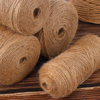 2 Rolls of 200M Jute Twine String for Crafting Gardening Gift Wrapping Macrame DIY Home Decor