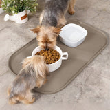Extra Thick Silicone Mat Washable Non-Slip Placemat Food Mat Beige