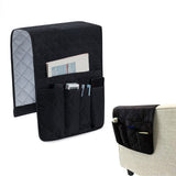 5-Pocket Sofa Armrest Organizer Remote Control Holder for Couch & Chair Black