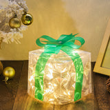 3-Pack 3D Christmas Gift Boxes with LED Lights Holiday Decorations Style 2