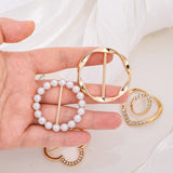 10PCS Silk Scarf Ring Clip T-shirt Tie Clips for Clothes Hat Belt Decor