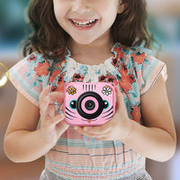 Water-Resistant Underwater Camera for Kids Sports Camera Digital Action Camera with 32GB TF Card Pink