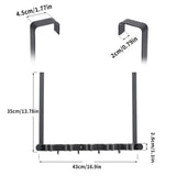 Hanging Over The Door Broom Holder Stainless Steel Mop and Broom Holder Tool Organizer for Garage Closet Laundry