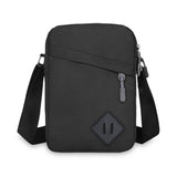 Men's Oxford Crossbody Shoulder Bag – Adjustable Strap Multi-Pocket Messenger Bag Black