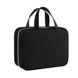 Travel Toiletry Bag with Wet Dry Separation Pocket Multi-Compartment Hanging Makeup Organizer Black