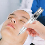 Electric Plasma Freckle Removal Pen LCD Face Skin Mole Remover Dark Spot Removal Machine Beauty Device Silver