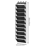 10-Tier Over the Door Shoe Organizer Clear Hanging Shoe Rack