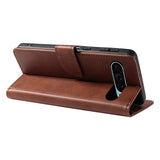 Snap-Lock Flip Cover Wallet Case for Pixel 10 and 10 Pro Flip Cover Coffee