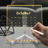 ClearLED Note Board Lighted Acrylic Dry Erase Message Board with Adjustable Stand and 7 Colorful Pens