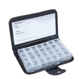 Weekly Pill Box with Individual Medicine Compartments White