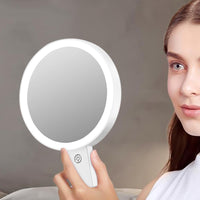 10X/1X Magnifying Makeup Mirror with Lights Rechargeable Double-Sided Touch Dimmable Mirror