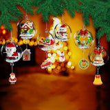 Christmas Tree Ornaments Building Block Set Santa & Nutcracker Xmas Decorations Style 1