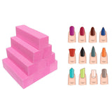 10Pcs 150 Grit Acrylic Nails Gel Polish Nails for Acrylic and Gel Nails Pink