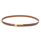 Women's Casual Belt PU Leather Vintage Adjustable 72-94cm Brown