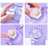 700ML Water Bottle Leak Proof Sport Water Cup with 7 Fragrance Rings Black