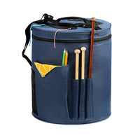 Large Capacity Knitting Tote Storage Bag Portable Yarn Organizer with Shoulder Strap Yarn Bags Blue